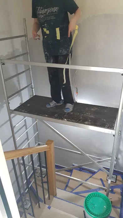 RUSZTOWANIE aluminiowe na schody 5m robocze ze spocznikiem zabiegiem