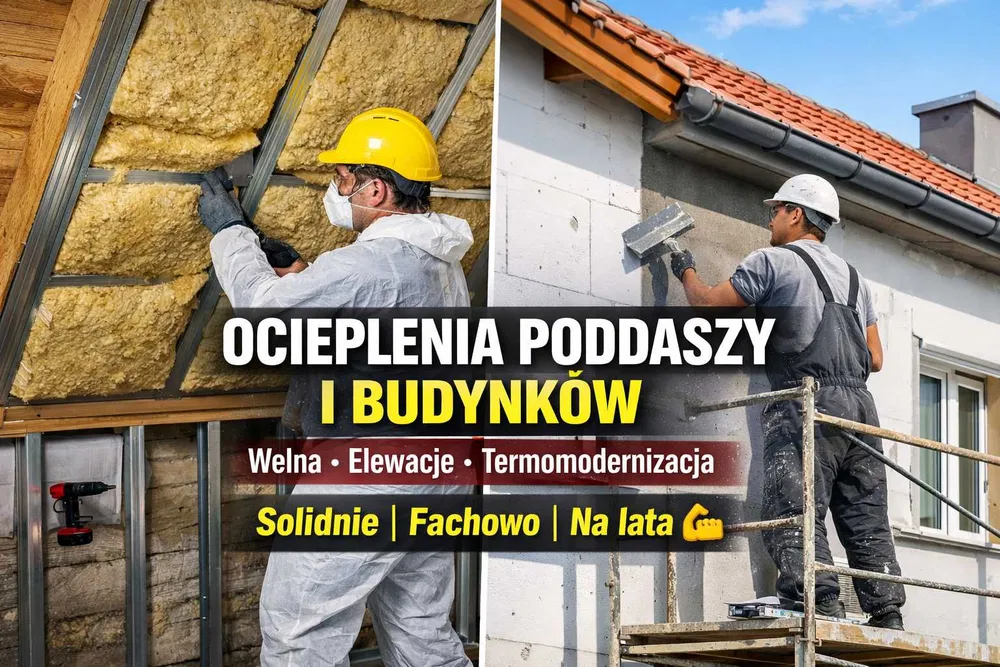 Elewacje / Ocieplenia poddaszy / zabudowy gk / ocieplenia budynków