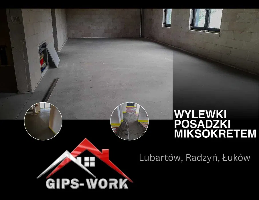 Wylewki Posadzki Miksokretem Mixokretem Tynki maszynowe Gipsy Lubarów