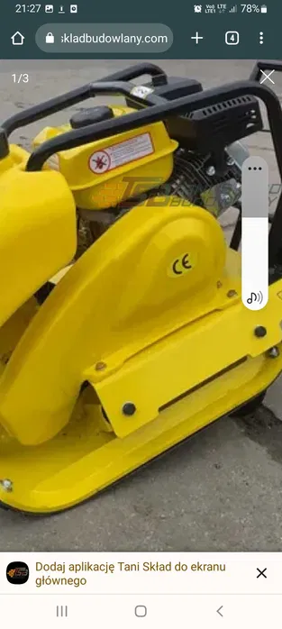Zageszczarka 90 i 110 kg Stemple budowlane podpora wynajem