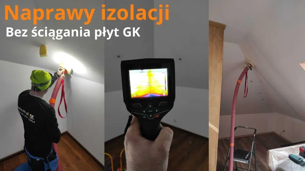 Ocieplanie celulozą, ocieplanie pianą, termowizja