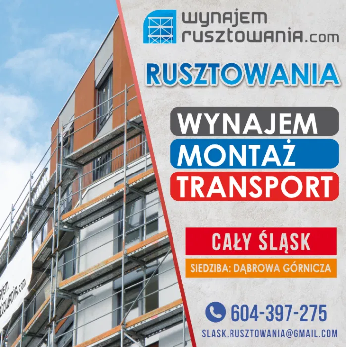 Wynajem rusztowania elewacyjnego z Transportem NAJTANIEJ !!!