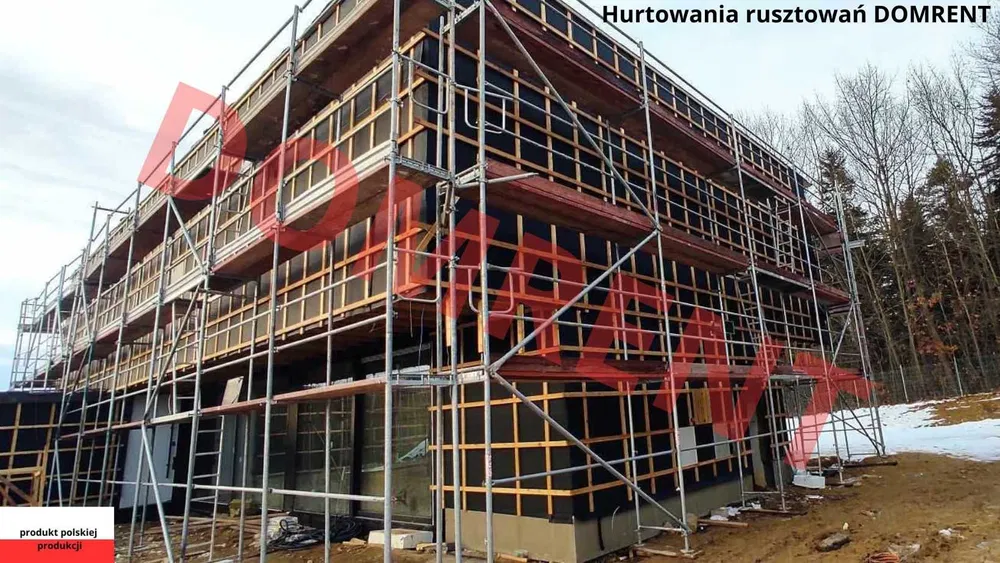 Rusztowanie elewacyjne fasadowe, modułowe, wynajem montaż, od 1000m2