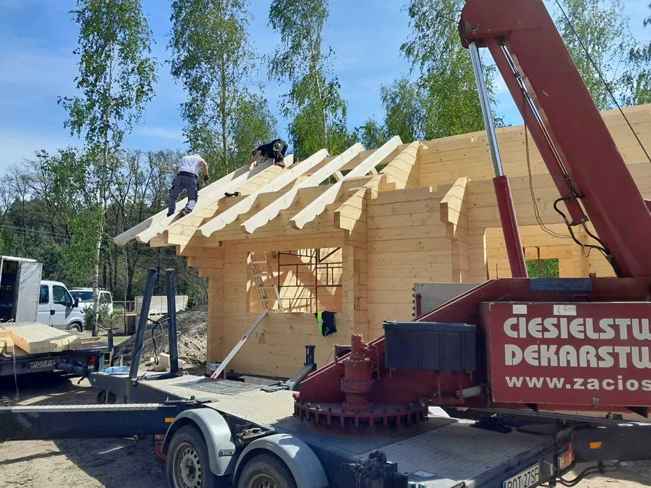 Więźba dachowa, usługi ciesielskie więźby w technologi CNC