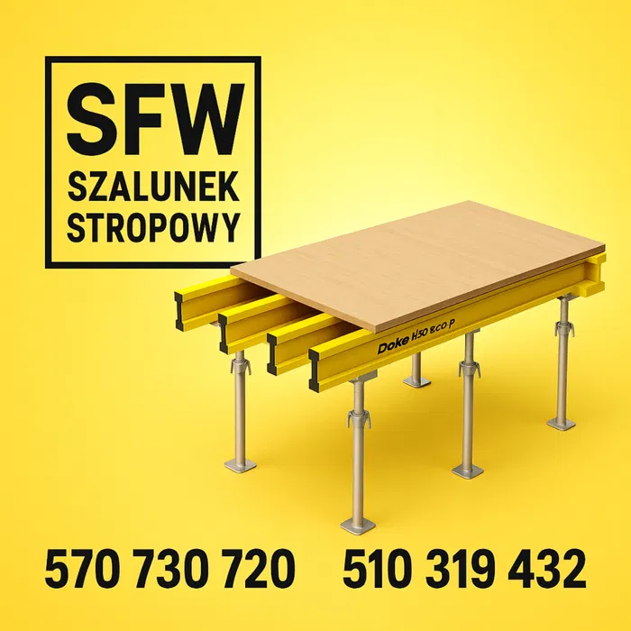Wynajem szalunku stropowego podpory doki stemple