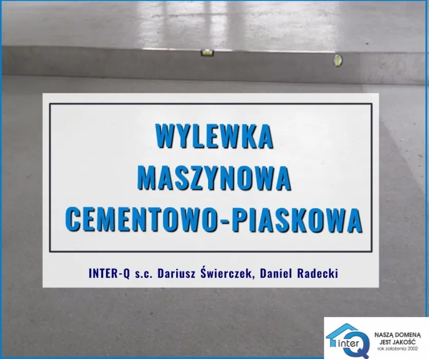 WYLEWKI MASZYNOWE cementowo-piaskowe mixokretem, anhydrytowe JAKOŚĆ!!