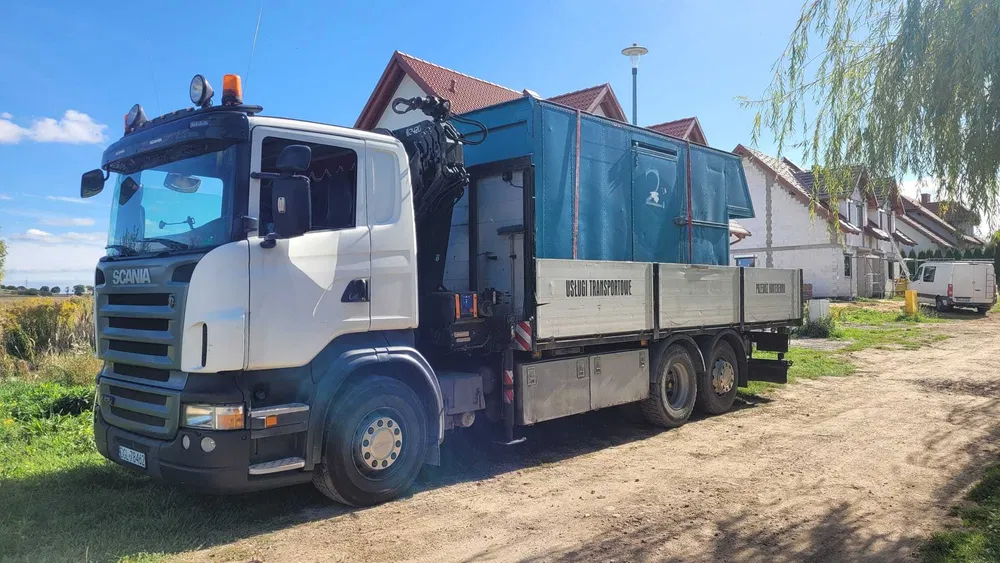 Usługa transportowa Usługa HDS Przewóz kontenerów dźwig hydrauliczny