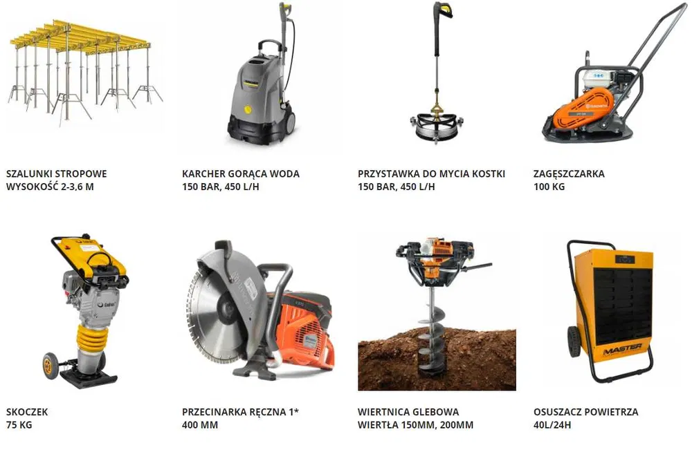 Wypożyczalnia w Zwoleniu!. Szalunki, Stemple, Dźwigary, Osuszacz