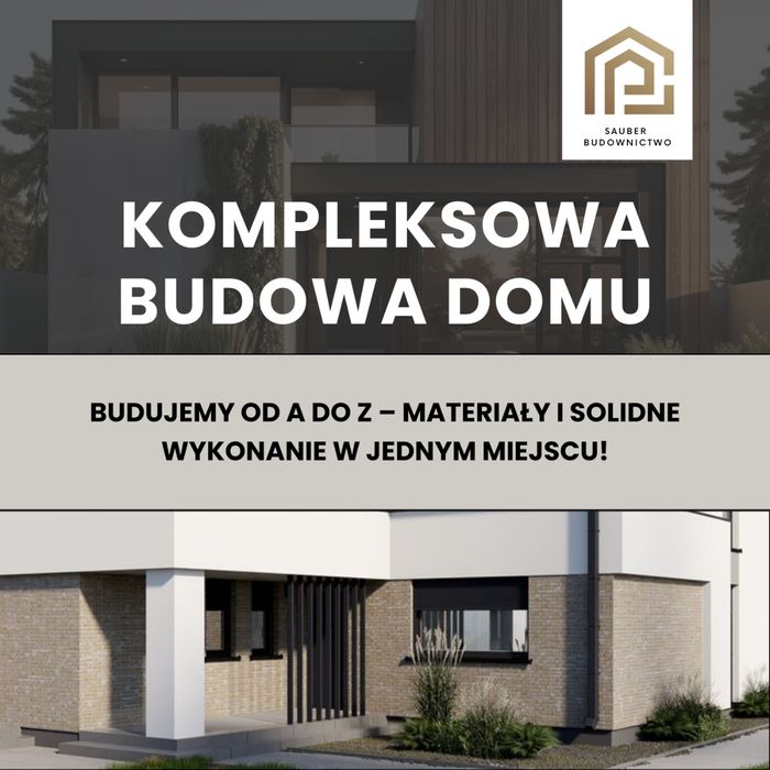 KOMPLEKSOWA budowa domu od podstaw SSO, SSZ, Stan deweloperski