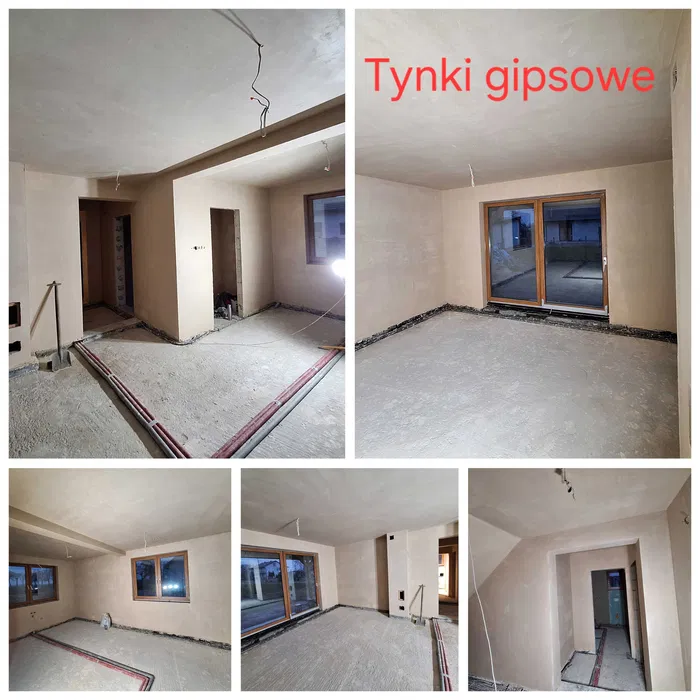Tynki maszynowe, tynki gliniane, drobne wyburzenia