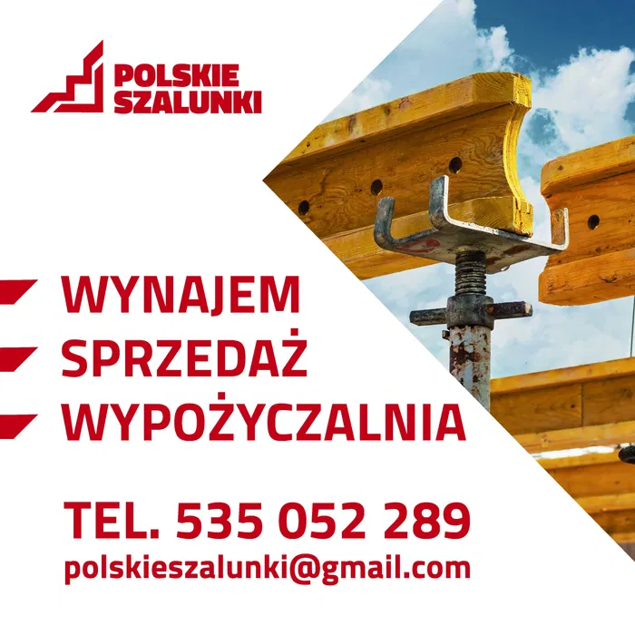 wynajem szalunków płyta trójwarstwowa stemple dźwigar doka