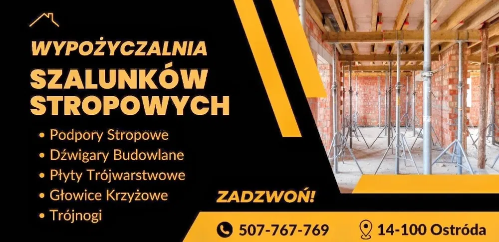 Wypożyczalnia Szalunki stropowe , podpory stropowe ,