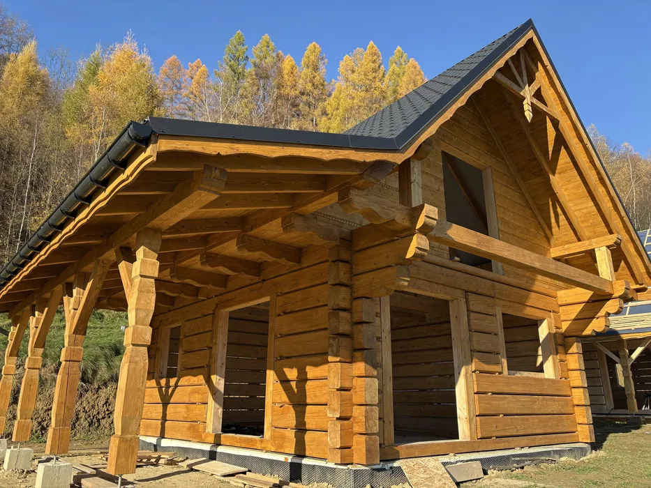 Domek , dom z bali i półbali