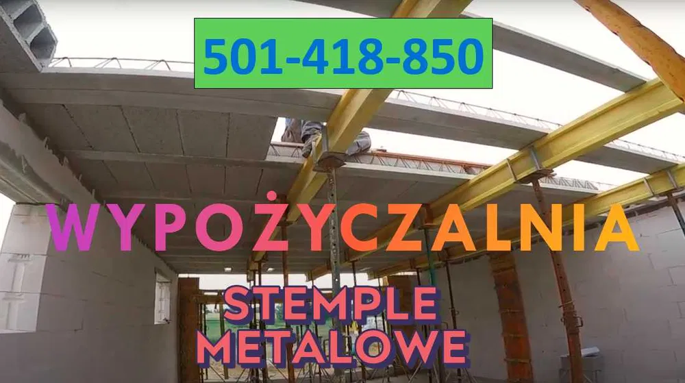 Stemple budowlane - Wypożyczalnia - Dostępne 1200 stempli