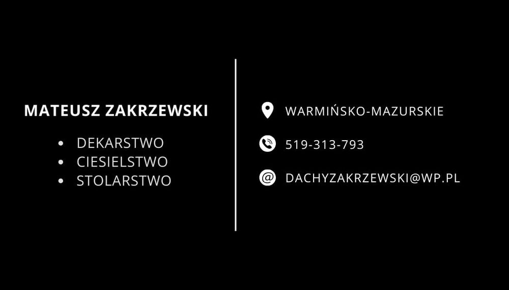 Stolarstwo/Ciesielstwo/Dekarstwo