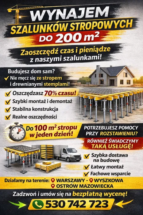 Wynajem szalunków stropowych