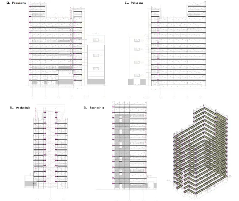 Rusztowania elewacyjne, modułowe Marcegaglia WYNAJEM/TRANSPORT/MONTAŻ