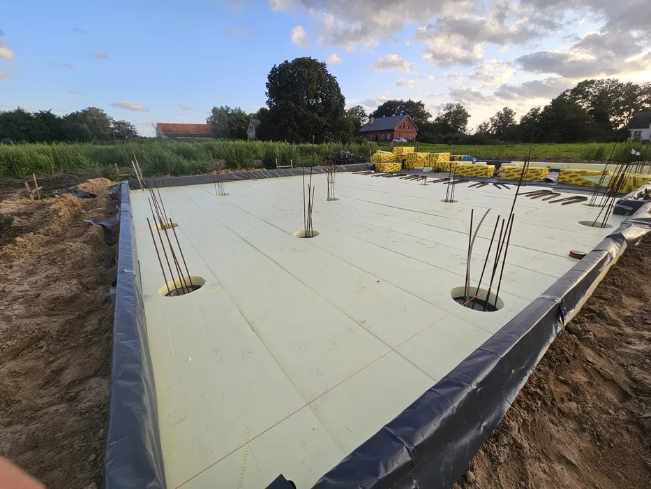 Płyta fundamentowa-dom jednorodziny ,dom na zgloszenie 35 m2