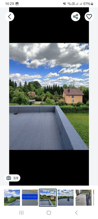 Krycie dachów papą termozgrzewalną