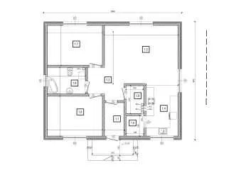 DOM Kamilek Mini 71.6m2 parterowy
