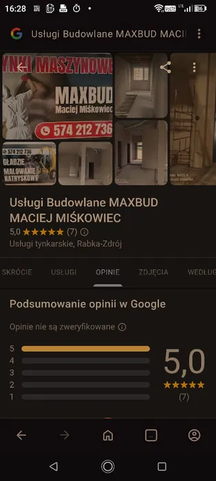 Tynki maszynowe Maciej Miśkowiec