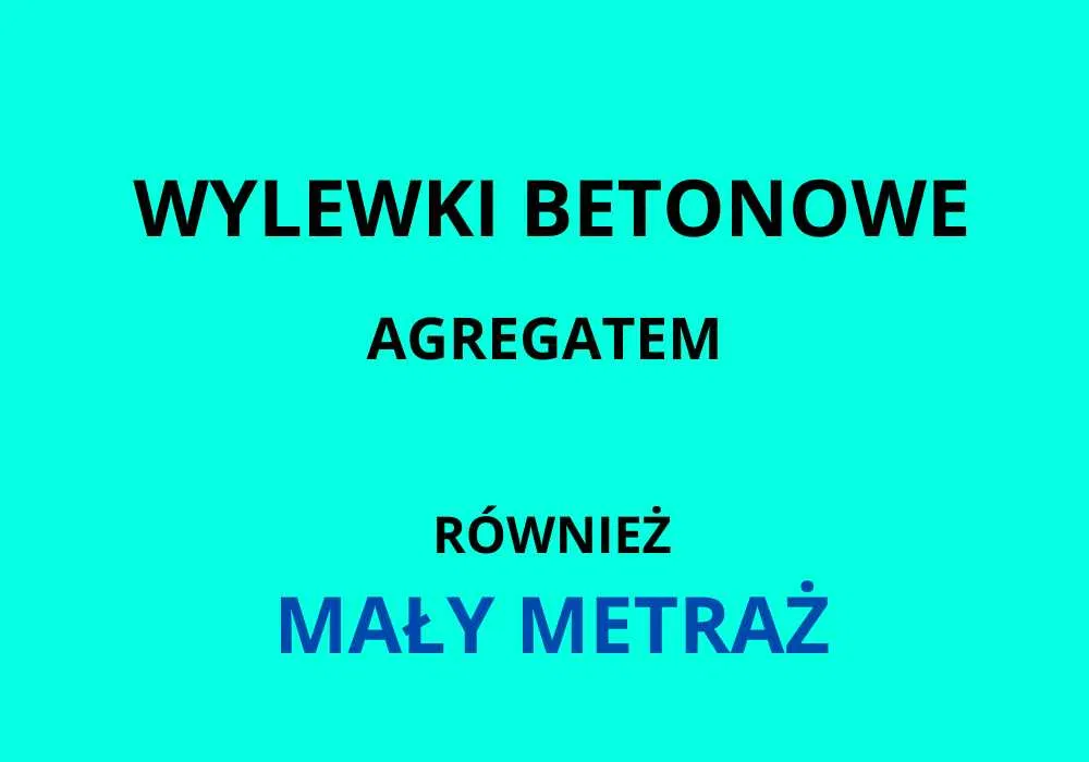 Wylewki maszynowe PIANA PUR agregatem mixokret betonowe Sieradz