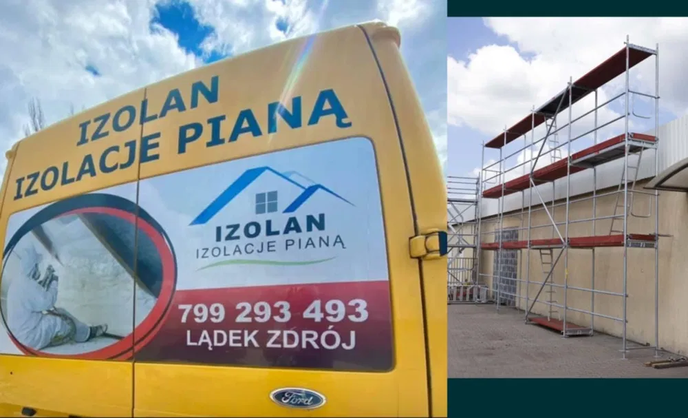 Wynajem rusztowania.Piana PUR Ocieplanie dachow,stropów Izolacja