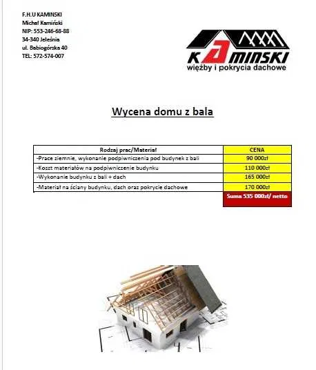 DOM Z BALA, Budowa domów z bali