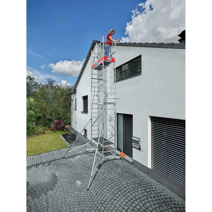 Rusztowanie aluminiowe jezdne przejezdne do 14,3m Krause - WYNAJEM