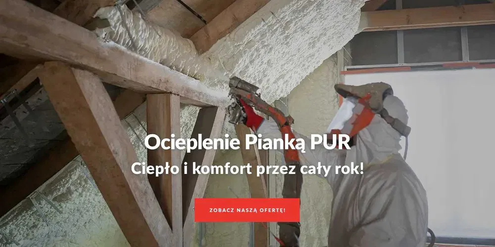 ocieplenia pianą pur lub wdmuchiwanym granulatem