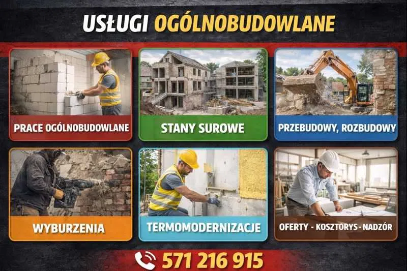 Przebudowy Budynków Stany surowe TermoModernizacje