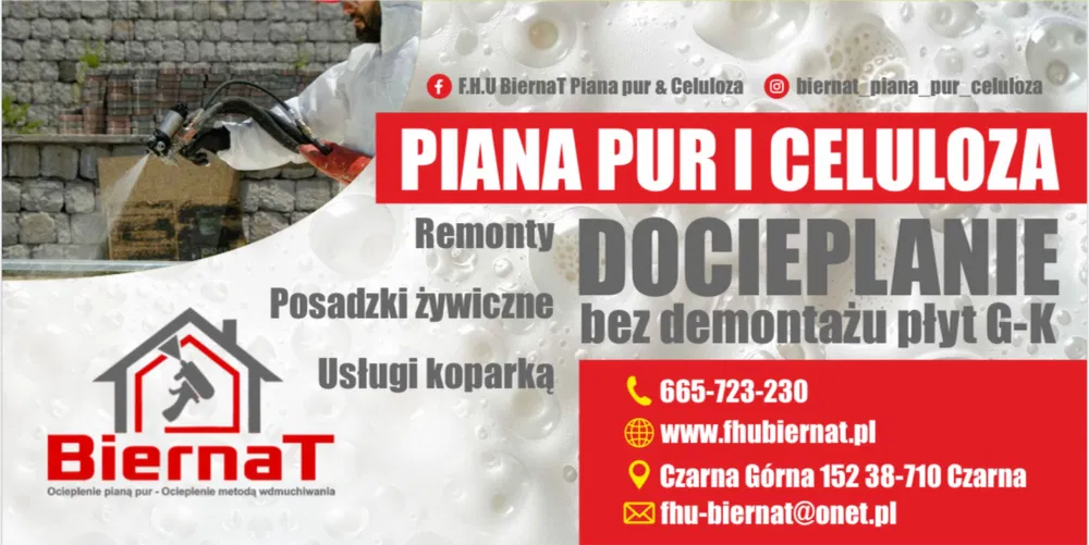Izolacja Pianą Pur i Celuloza / Docieplenie bez demontażu płyt GK