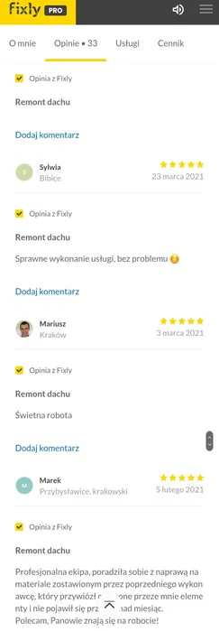 DEKARZ NAPRAWA DACHU Usuwanie nieszczelności blachodachówka Komin dach