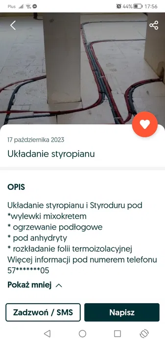 Układanie styropianu