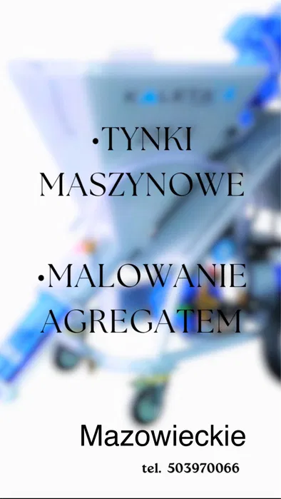Tynki maszynowe cementowo wapienne / malowanie natryskowe