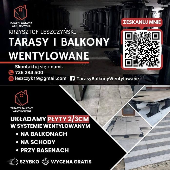 Tarasy i balkony wentylowane