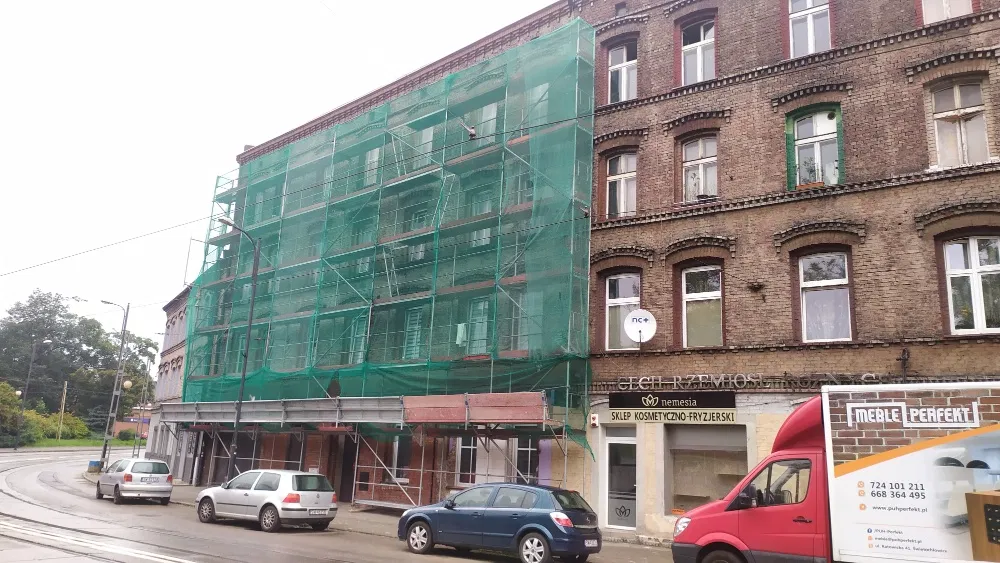 WYNAJEM Jaworzno - Rusztowanie elewacyjne fasadowe | Transport Montaż