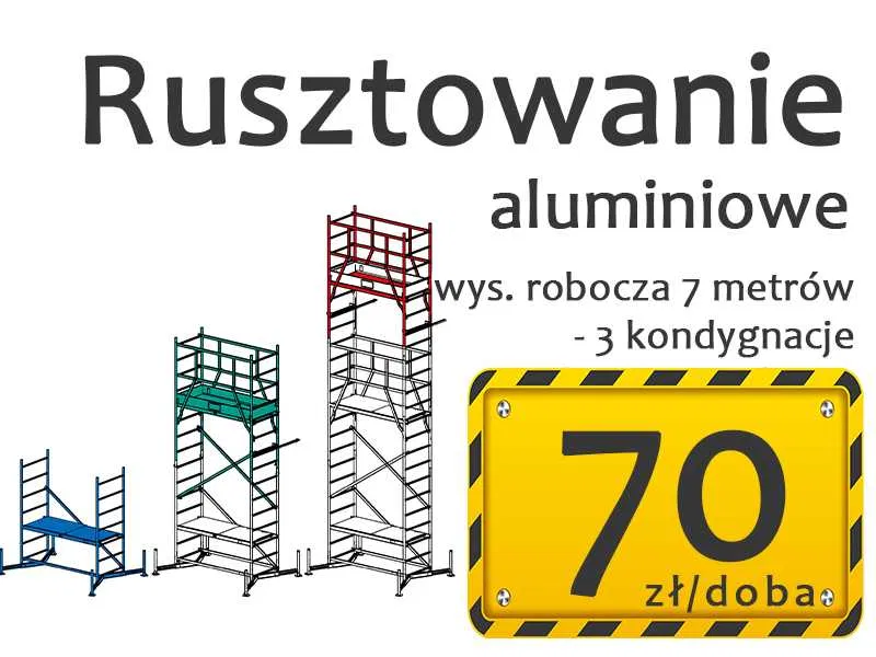 Rusztowanie warszawskie max 12m zestaw kompletny koła ramki podesty