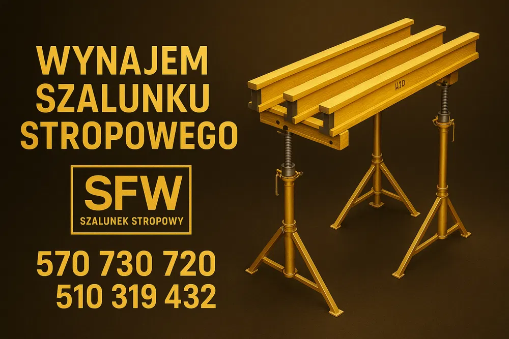 Wynajem szalunku stropowego zestaw komoletny doki stemple podpory
