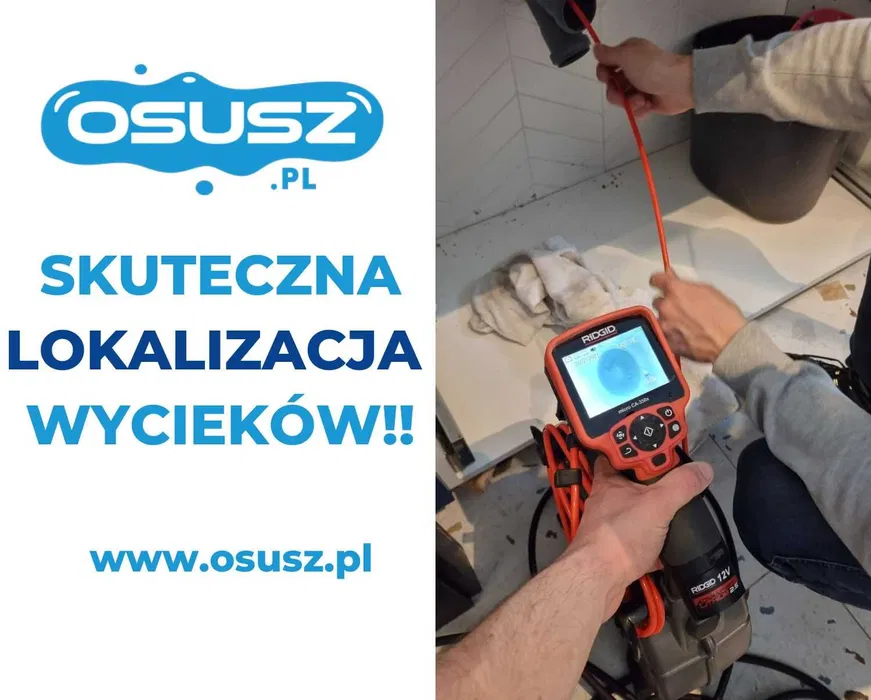 BEZGOTÓWKOWE osuszanie po zalaniu, lokalizacja wycieków,