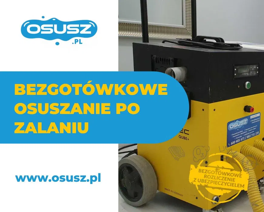 BEZGOTÓWKOWE osuszanie po zalaniu, lokalizacja wycieków,
