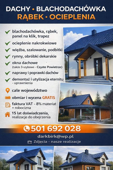 Krycie dachów pokrycia dachowe
