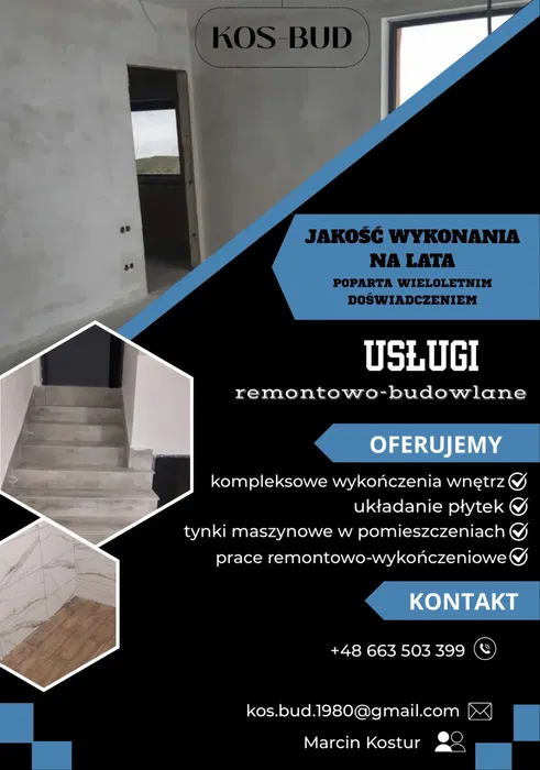 Tynki maszynowe/płytki