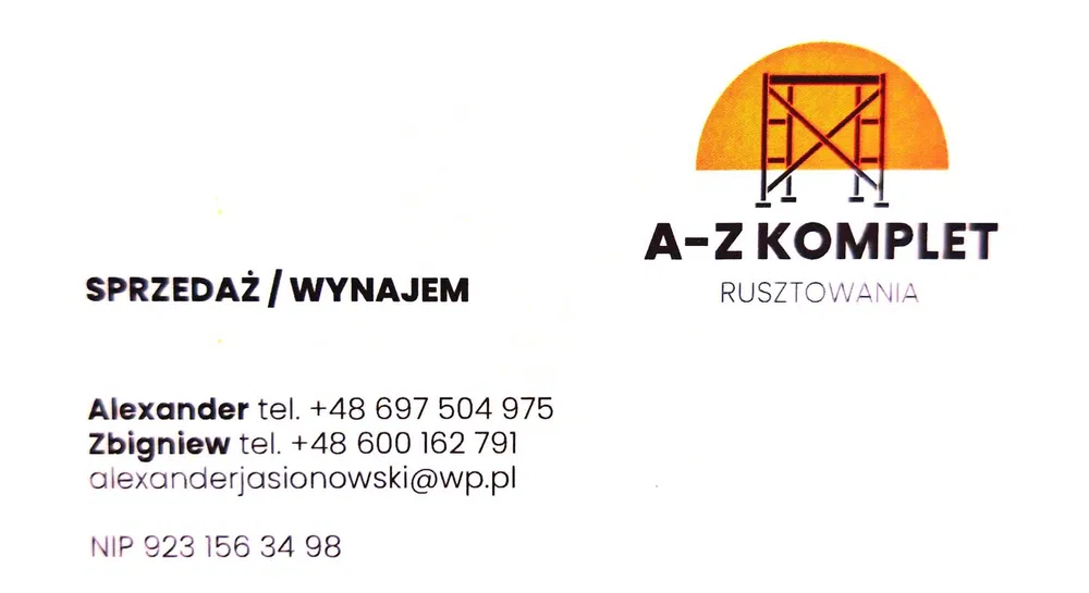 Wynajem i sprzedaż rusztowań elewacyjnych i modułowych.