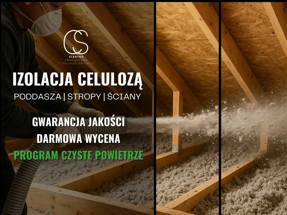 OCIEPLENIE PODDASZA, ocieplenie stropu, Wdmuchiwanie celulozy.