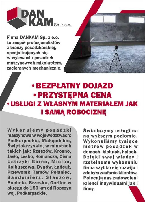 Wylewki Maszynowe, Styrobeton, Chudziaki, Rzeszów, Łańcut, Przeworsk