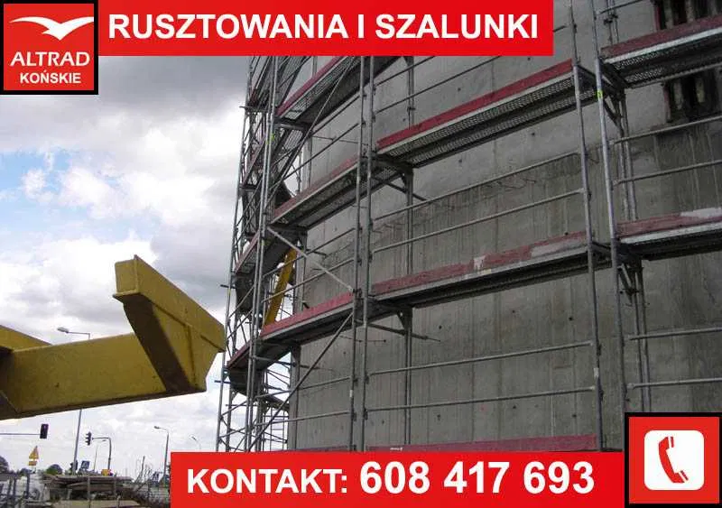 Wynajem Rusztowań, Rusztowania Fasadowe - PROJEKT, DOSTAWA, MONTAŻ -FV