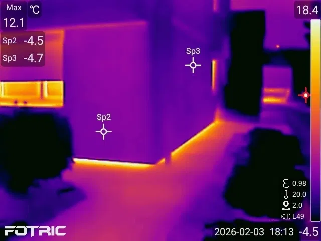 Inspekcja kamerą termowizyjną | Mostki cieplne | Raport