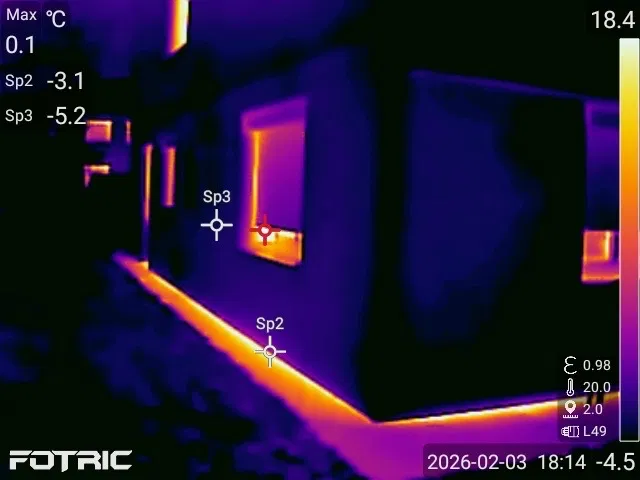 Inspekcja kamerą termowizyjną | Mostki cieplne | Raport