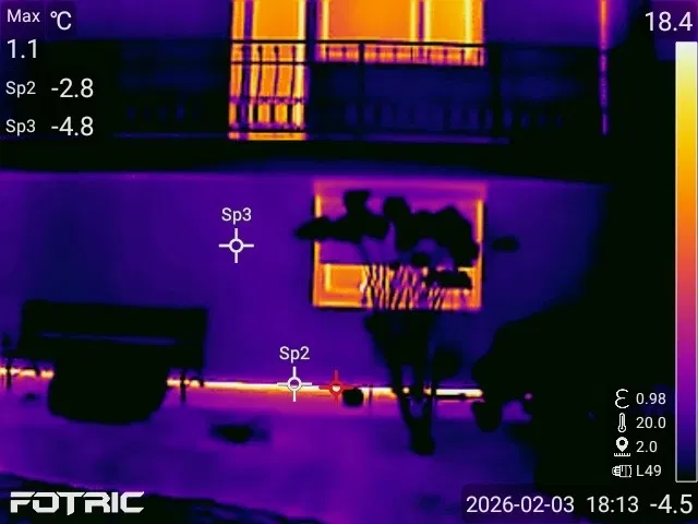 Inspekcja kamerą termowizyjną | Mostki cieplne | Raport